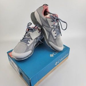 Columbia Women Vitesse Outdry Sz 6.5 Waterproof Hiking Shoe Grey Ice Canyon Rose